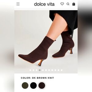 Dolce Vita Women's Brown Knit Ankle Boots NWB